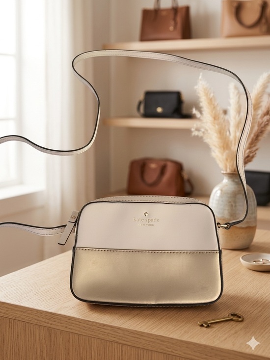 kate spade Handbags - kate spade Cream and Gold Two-Tone Crossbody Bag!
